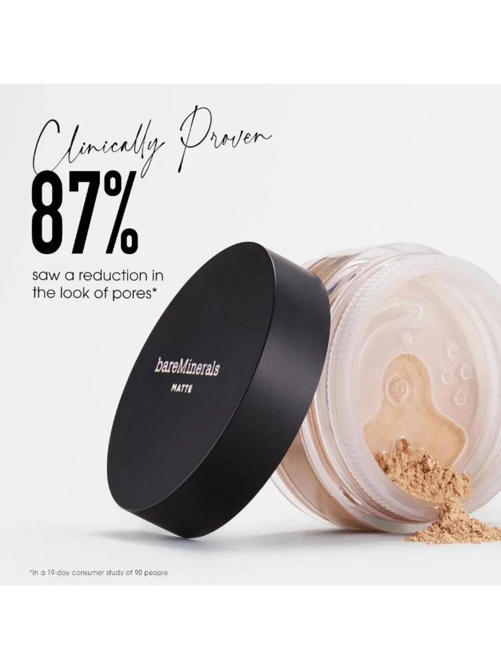 Matte Loose Powder Foundation SPF 15 - Clean Mineral Makeup, Sheer-to-Full